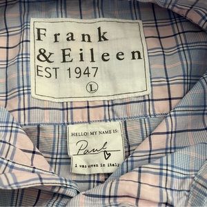 Frank & Eilenn PAUL tailored button up shirt in blue & pink plaid